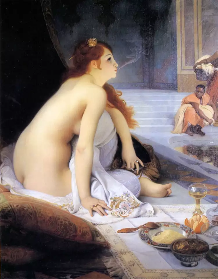 Ориентализм. Жан-Жюль-Антуан Леконт дю Ноу. Картина «Белая рабыня», 1888 Ориентализм. Жан-Жюль-Антуан Леконт дю Ноу. Картина «Белая рабыня», 1888