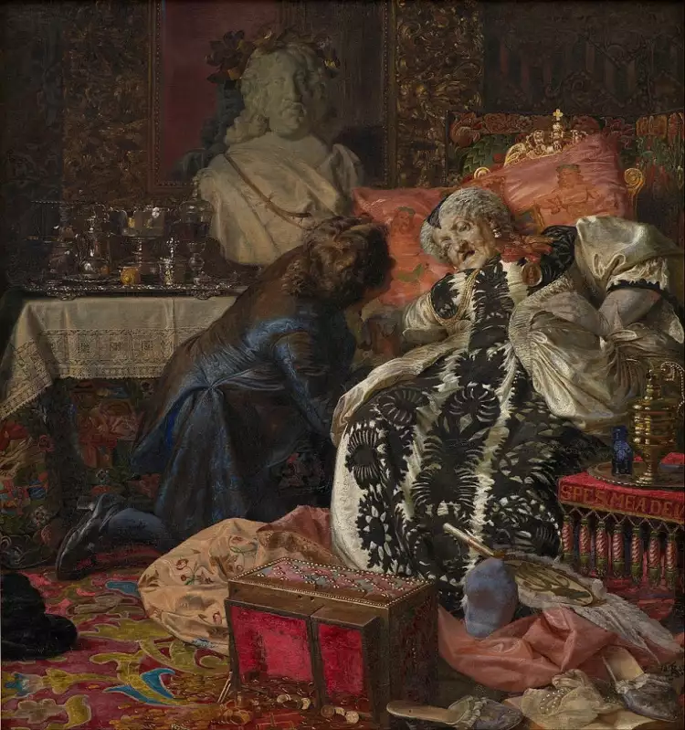 Кристиан Сартман. Картина «Смерть королевы Софи Амалии», 1882