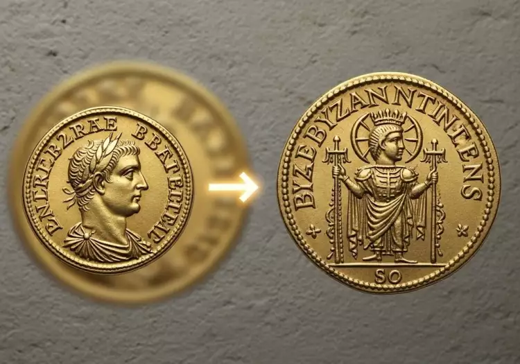 Переход от римского ауреуса к византийскому солиду