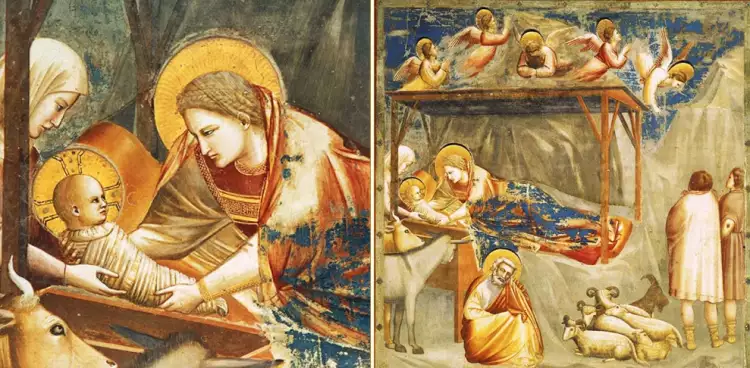 Рождество Христово — работа Джотто ди Бондоне, 1303-1305.