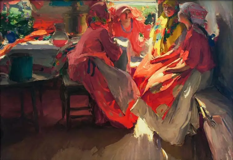 Абрам Архипов. Картина «В гостях», 1915 Абрам Архипов. Картина «В гостях», 1915
