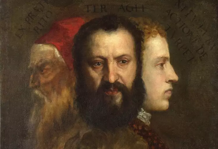 Allegorie. Titian. Allegorie der Klugheit, 1570