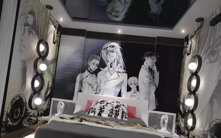 Стиль интерьера манга. Интерьер спальни современного холостяка в стиле манга