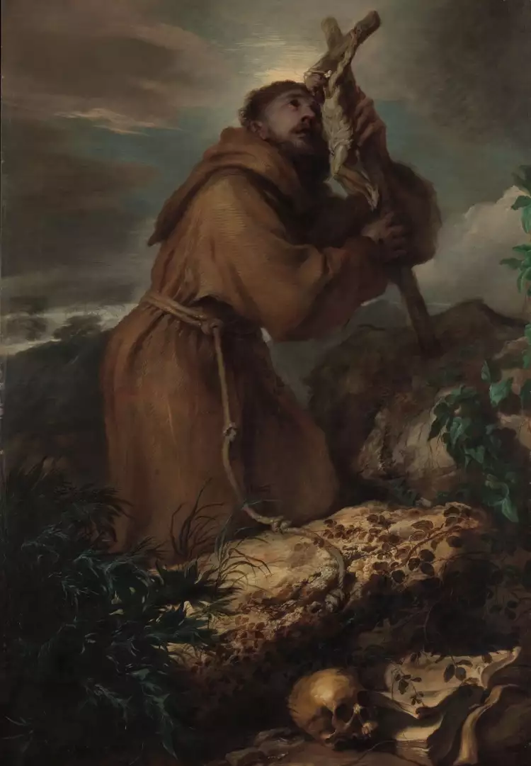 Джованни Кастильоне. Картина «Святой Франциск в экстазе», ок. 1650