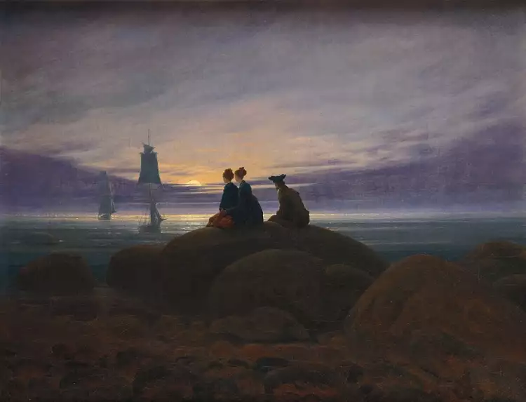 Каспар Давид Фридрих. Картина «Восход луны над морем», 1822 Каспар Давид Фридрих. Картина «Восход луны над морем», 1822