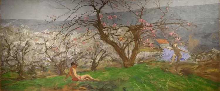 Кер-Ксавье Руссель. Картина «Женщины в пейзаже на Иль-де-Франс», 1935 Кер-Ксавье Руссель. Картина «Женщины в пейзаже на Иль-де-Франс», 1935