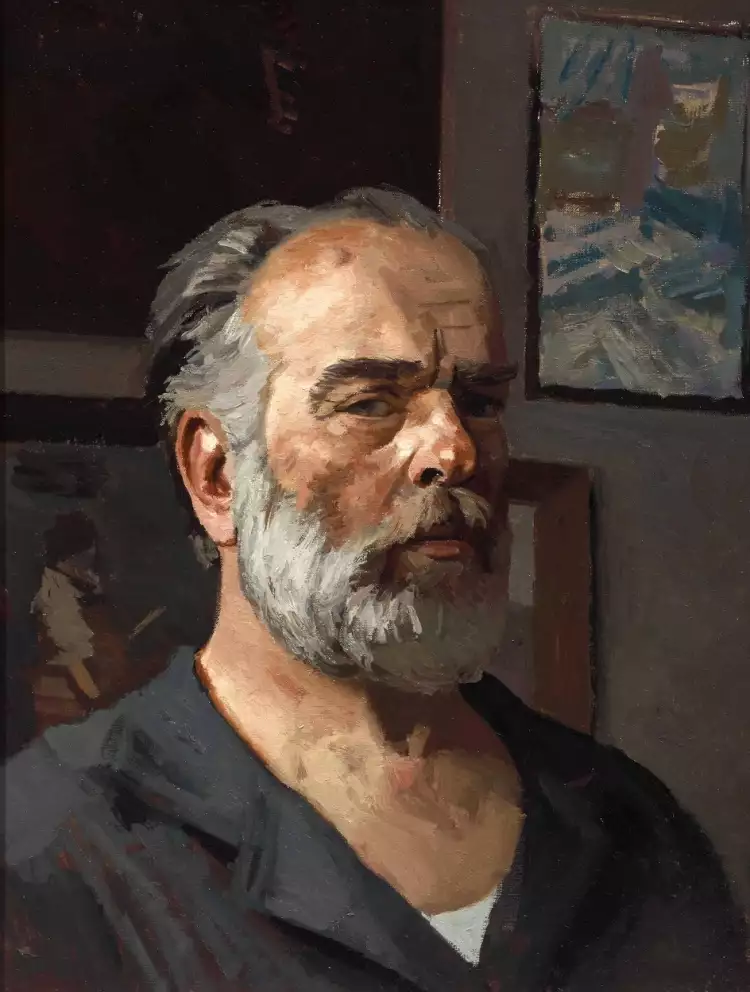 Гелий Коржев. Картина «Автопортрет», 1980