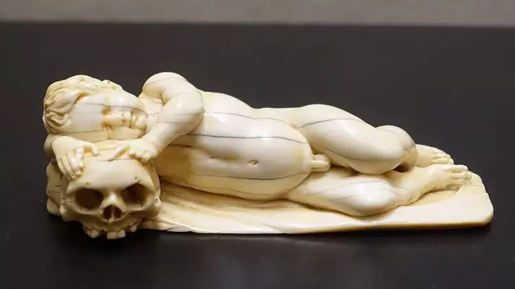 Vanité. Artiste inconnu. Cupidon endormi avec un crâne, début du XVIe siècle Vanité. Artiste inconnu. Cupidon endormi avec un crâne, début du XVIe siècle