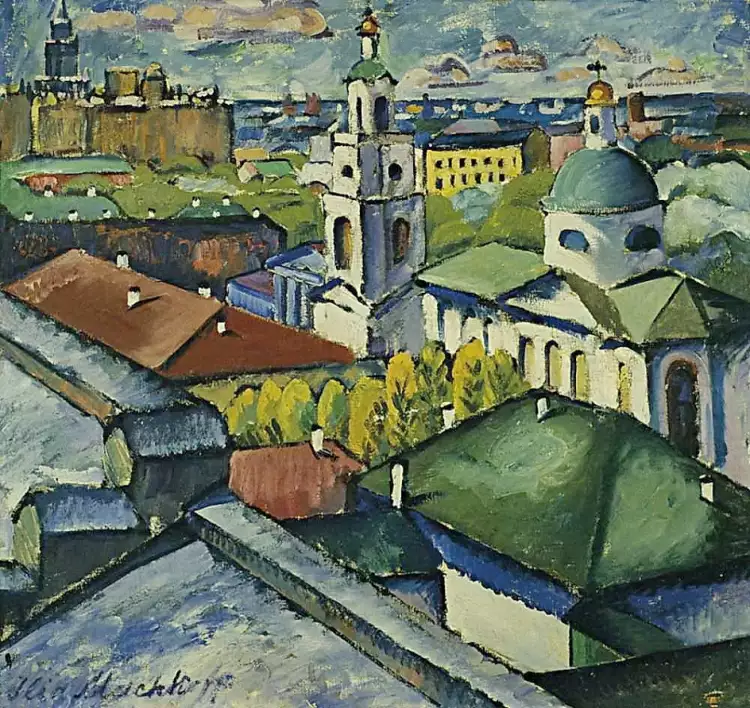 Илья Машков. «Вид Москвы. Мясницкий район», 1913