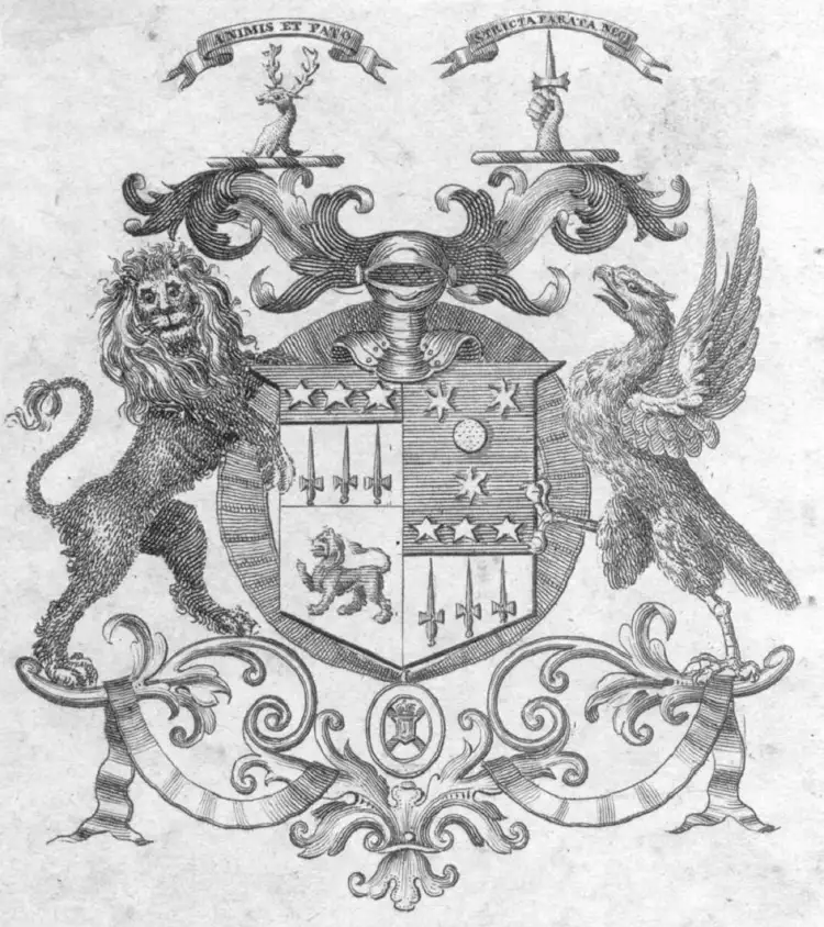 Экслибрис. Экслибрис сэра Патрика Баджа Мюррея Трейпланда, конец XVIII века Экслибрис. Экслибрис сэра Патрика Баджа Мюррея Трейпланда, конец XVIII века