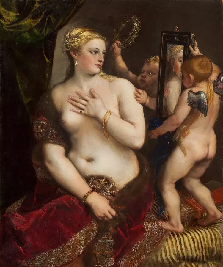 Renaissance. Tiziano. Venus with a Mirror, 1555 Renaissance. Tiziano. Venus with a Mirror, 1555