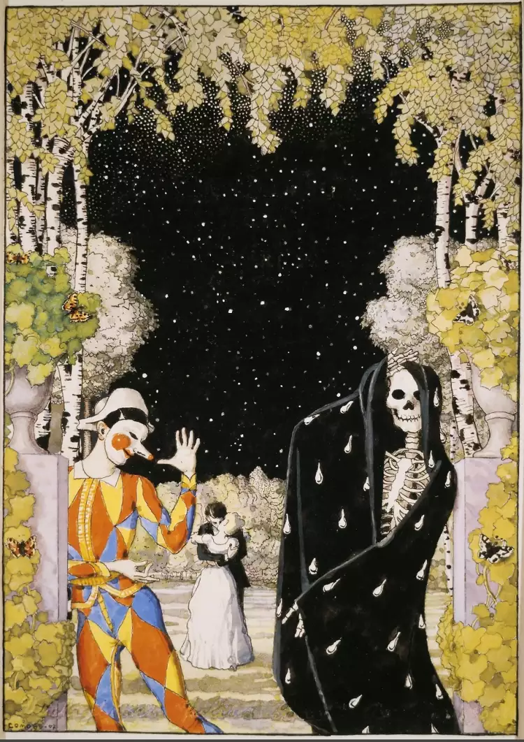 Константин Сомов. «Арлекин и Смерть»