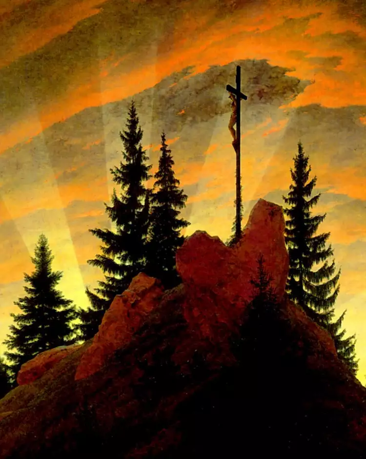 Каспар Давид Фридрих. «Теченский алтарь» («Крест в горах»), 1808 Каспар Давид Фридрих. «Теченский алтарь» («Крест в горах»), 1808