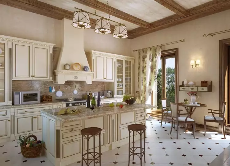 Гранж. Интерьер в стиле гранж на кухне загородгоного дома