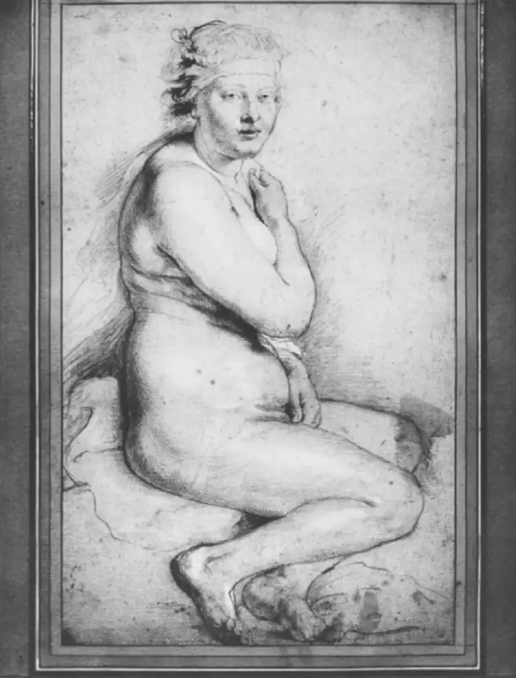 Ню в графике. Рубенс. «Молодая обнаженная женщина, повернувшаяся вправо»