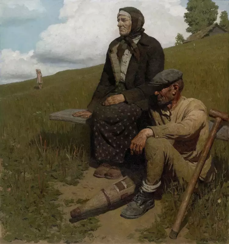 Гелий Коржев. Картина «Облака 1945 года», 1985