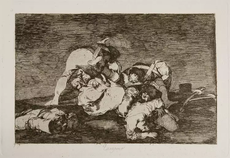 Офорт. Франциско Гойя. Офорт из серии «Бедствия войны», 1810-1820 Офорт. Франциско Гойя. Офорт из серии «Бедствия войны», 1810-1820