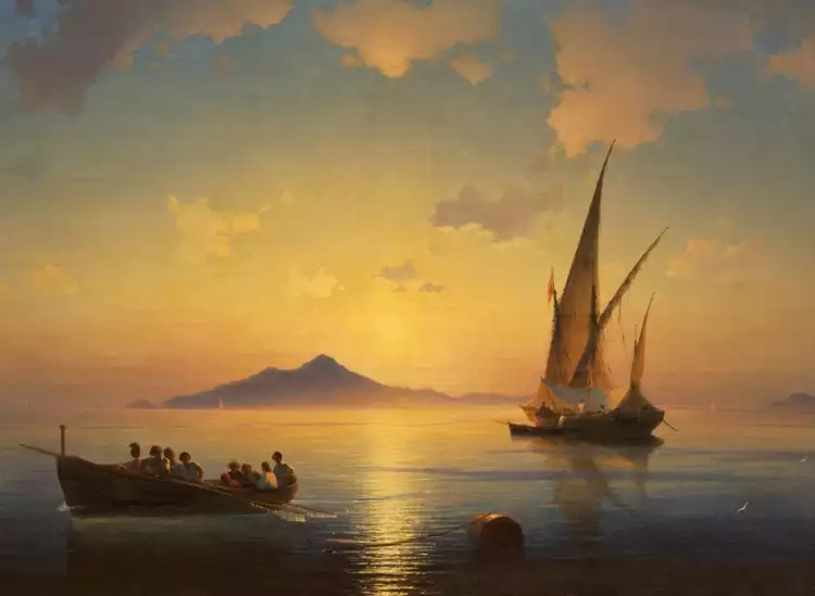 Ivan Aïvazovski. La peinture La baie de Naples, 1841 Ivan Aïvazovski. La peinture La baie de Naples, 1841