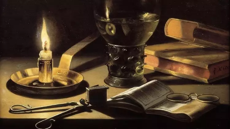 Питер Клас. «Натюрморт с горящей свечой», 1927