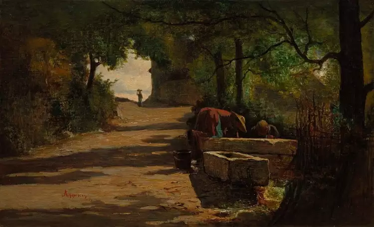 Адольф Аппиан. Картина «Хорошо на обочине дороги», 1860-е Адольф Аппиан. Картина «Хорошо на обочине дороги», 1860-е