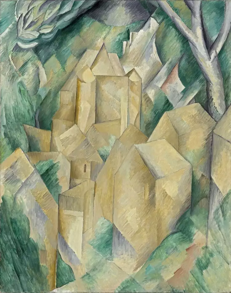 Georges Braque. Die Schloss von La Roche-Guyon, 1909 Georges Braque. Die Schloss von La Roche-Guyon, 1909