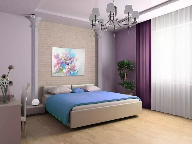 Интерьерные картины. Спальня с интерьерной картиной на цветочную тематику Интерьерные картины. Спальня с интерьерной картиной на цветочную тематику