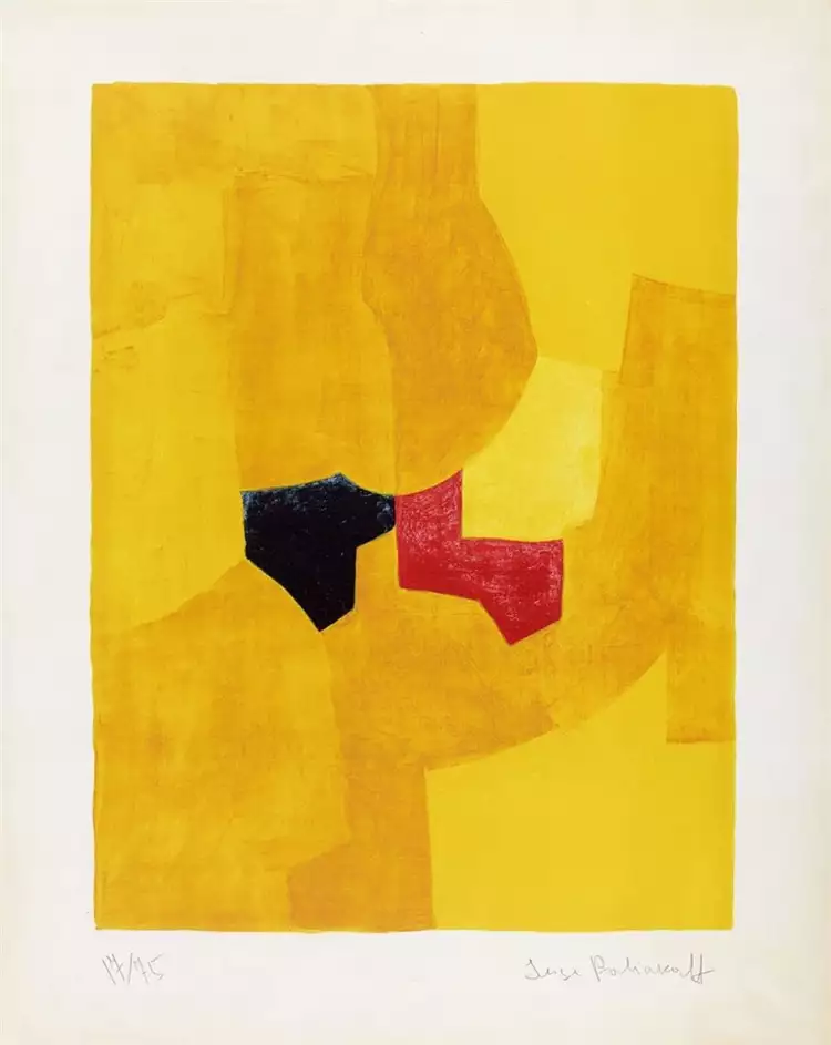 Серж Поляков. Картина «Желтая композиция», 1965