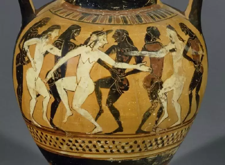 Танцы в живописи. «Танец» на амфоре, коллекция Британского музея