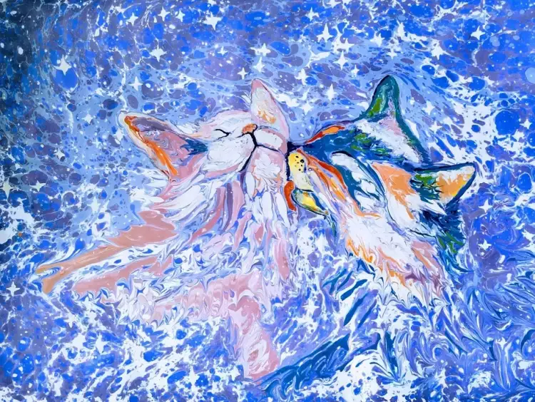 Эбру. Картина современного художника Елены Евстратовой
