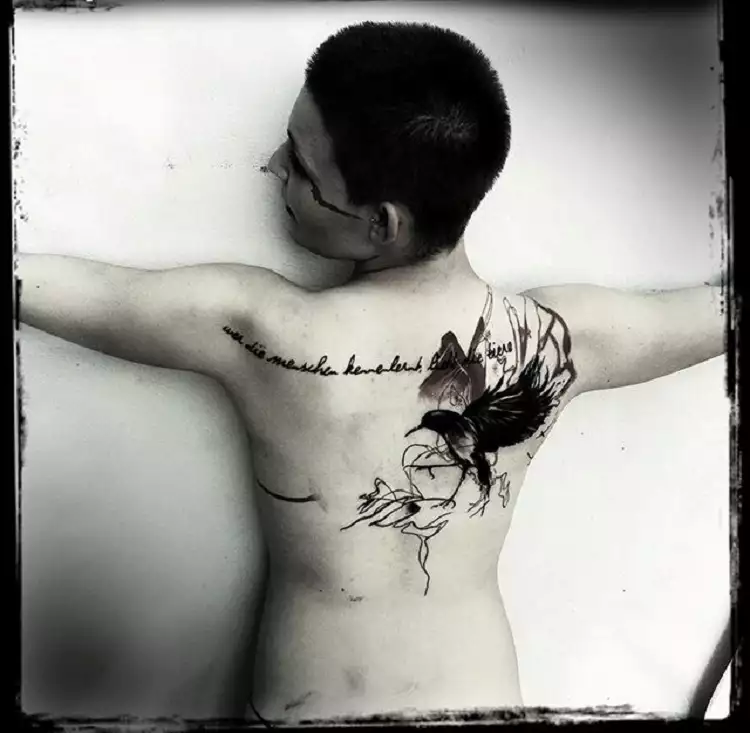 Realistic Trash polka. Татуировка в стиле трэш