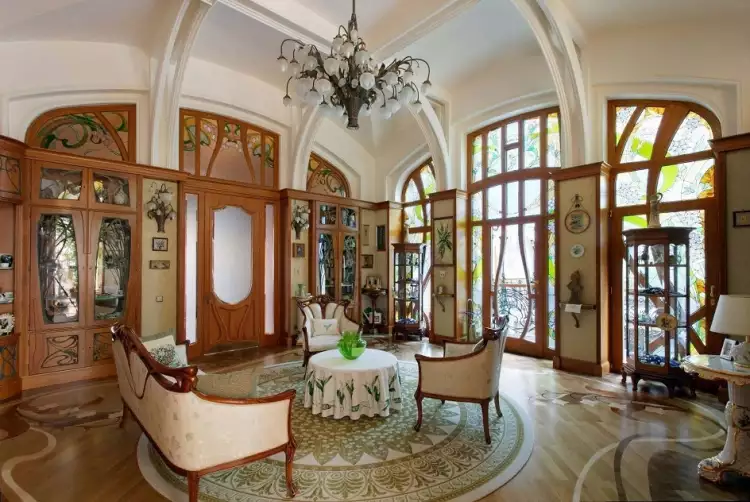 Модерн в интерьере. Гостиная в приглушенных цветах в стиле модерн