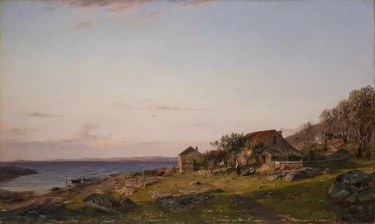 Амалдус Нильсен. Картина «Вечернее настроение», 1883