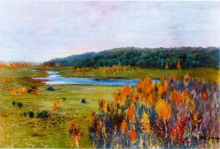 Pastell. Isaak Lewitan. Das Flusstal, 1895 Pastell. Isaak Lewitan. Das Flusstal, 1895