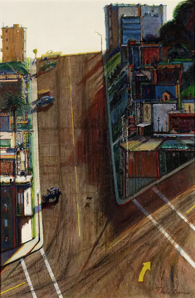 Мортон Уэйн Тибо. Картина Street and Shadow, 1983 Мортон Уэйн Тибо. Картина Street and Shadow, 1983