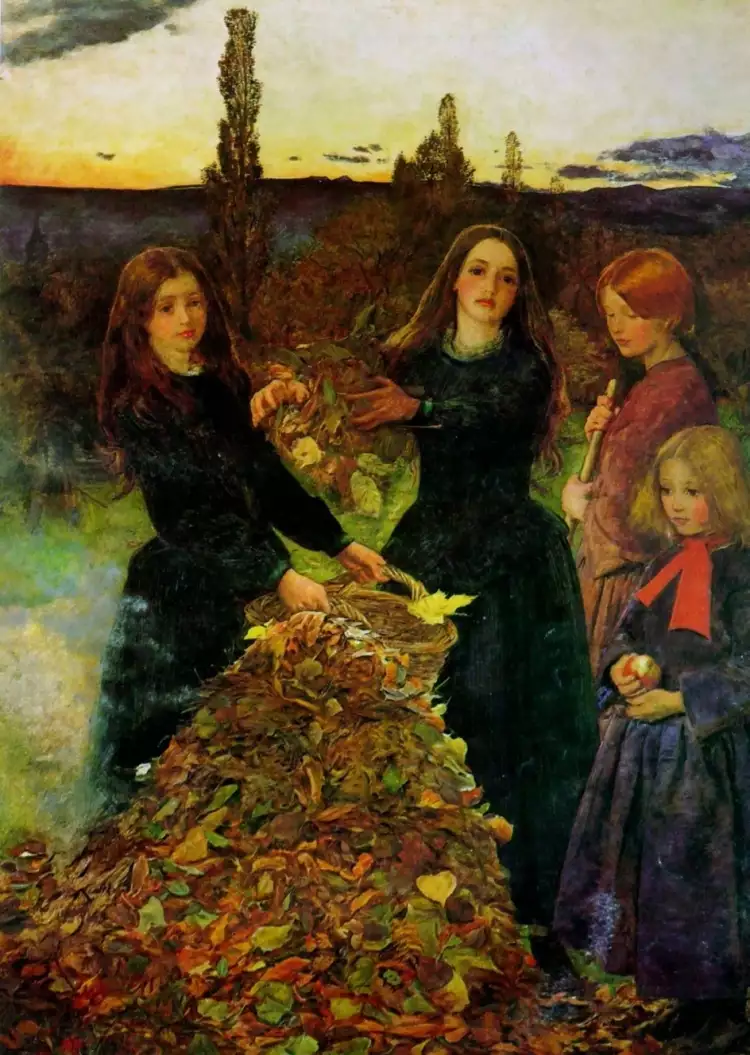 Прерафаэлиты. Джон Эверетт Милле. «Осенние листья», 1856 Прерафаэлиты. Джон Эверетт Милле. «Осенние листья», 1856
