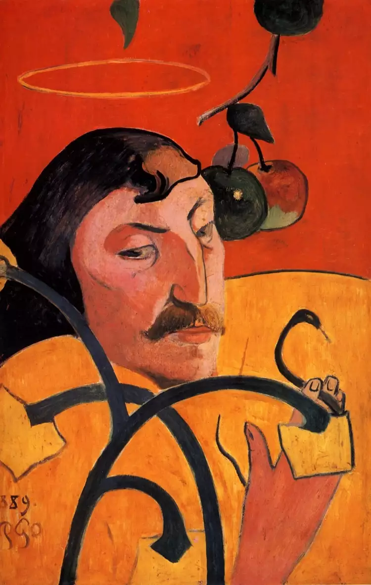 Поль Гоген. Картина «Автопортрет с нимбом», 1889