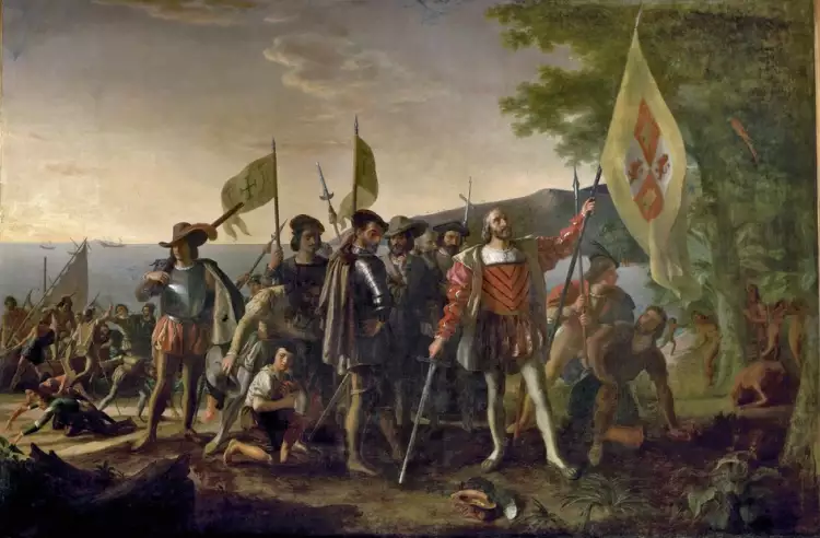 Неоклассицизм. Джон Вандерлин. «Высадка Колумба», 1847 Неоклассицизм. Джон Вандерлин. «Высадка Колумба», 1847