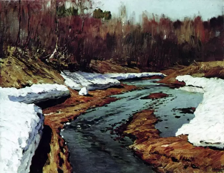 Водный пейзаж. Левитан. «Весна. Последний снег» Водный пейзаж. Левитан. «Весна. Последний снег»