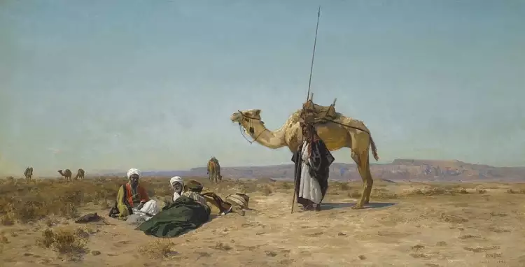 Ориентализм. Ойген Брахт. Картина «Отдых в пустыне», 1883 Ориентализм. Ойген Брахт. Картина «Отдых в пустыне», 1883