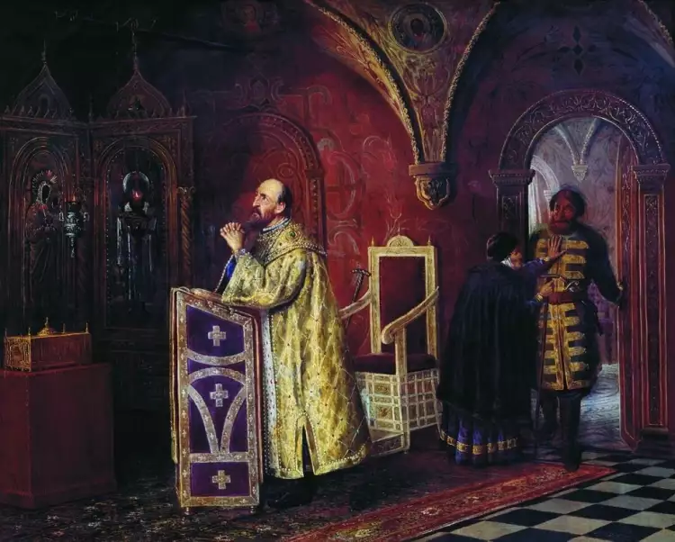 Василий Пукирев. Картина «Иван Грозный в молельне», 1884
