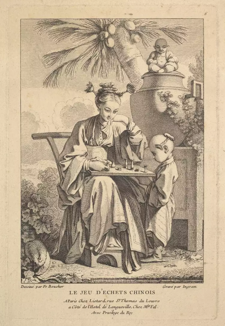 Офорт. Джон Инграм. «Игра в шахматы», 1741-1763 Офорт. Джон Инграм. «Игра в шахматы», 1741-1763