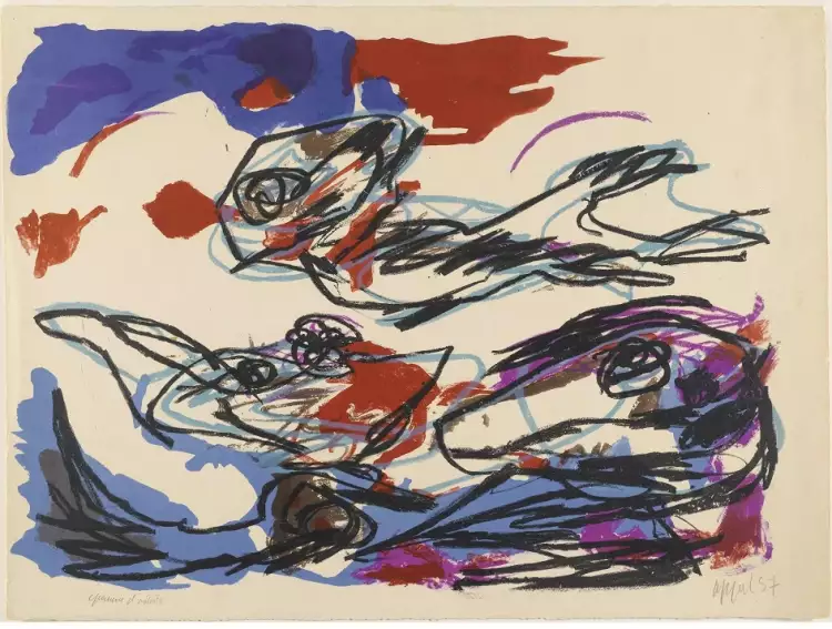 Карел Аппел. Картина «Композиция», 1957