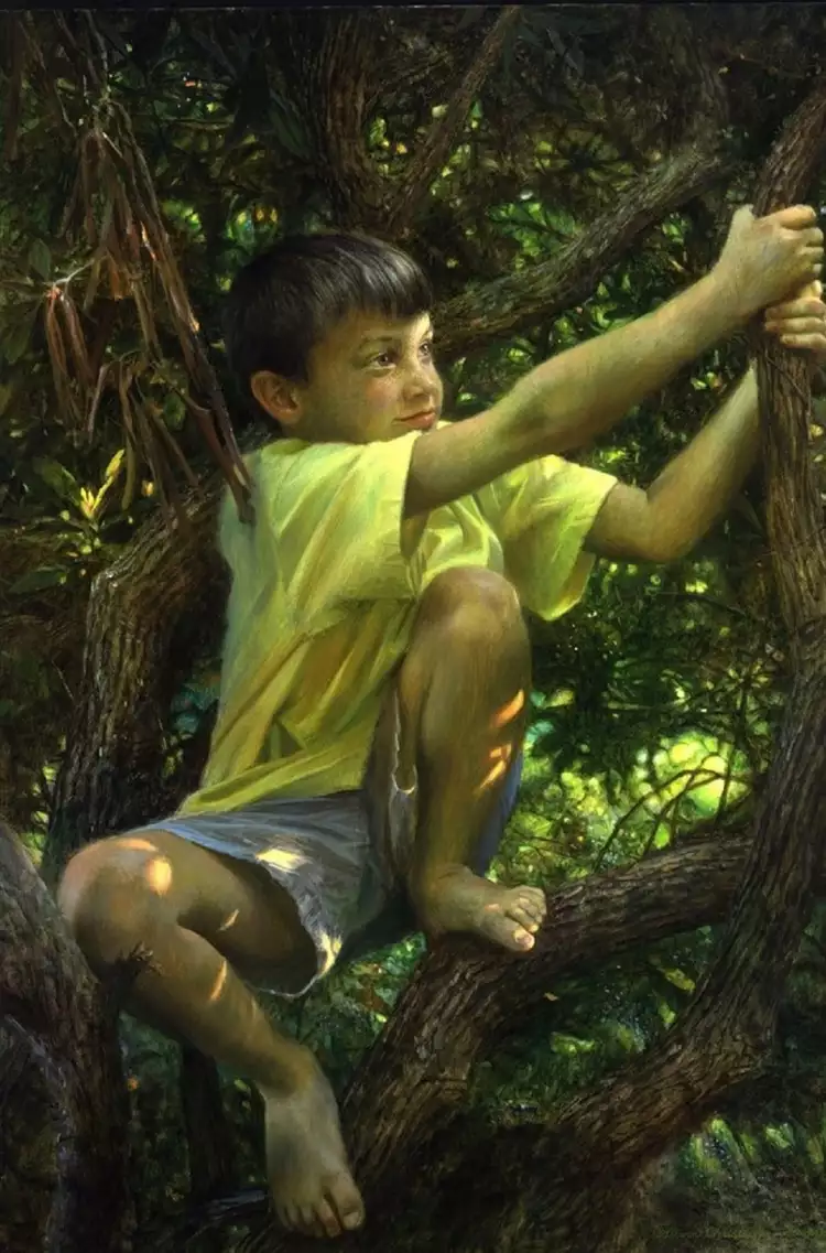 Дети на картинах известных художников. Стивен Кристофер Сьюард. «Мальчик-обезьянка»