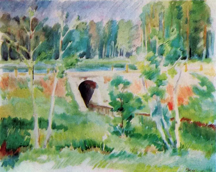 Николай Тырса. Картина «Плотина», 1929