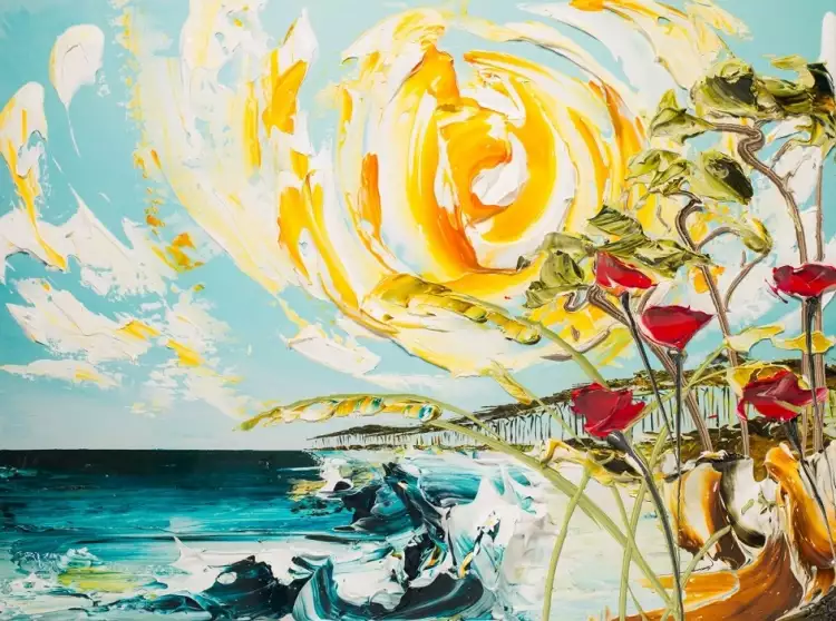 Acryl. Justin Geffrey. Meereslandschaft, 2019 Acryl. Justin Geffrey. Meereslandschaft, 2019