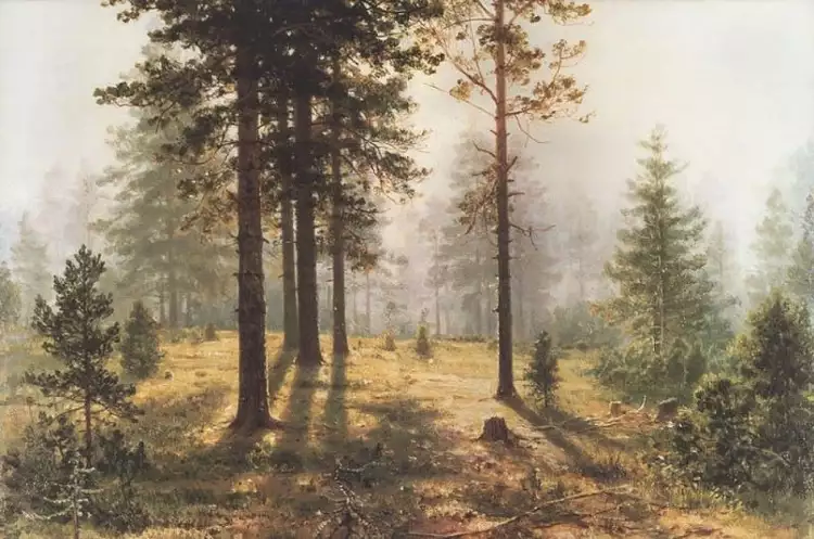 Пейзаж в живописи. Пейзаж в живописи русских художников. Иван Шишкин. «Туман в лесу», 1889 Пейзаж в живописи. Пейзаж в живописи русских художников. Иван Шишкин. «Туман в лесу», 1889