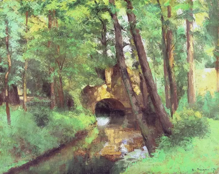 Камиль Писсарро. «Маленький мост, Понтуаз», 1875 Камиль Писсарро. «Маленький мост, Понтуаз», 1875