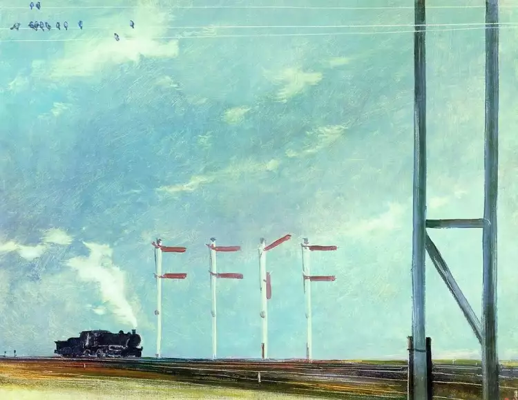 Георгий Нисский. Картина «Осень. Семафоры», 1932