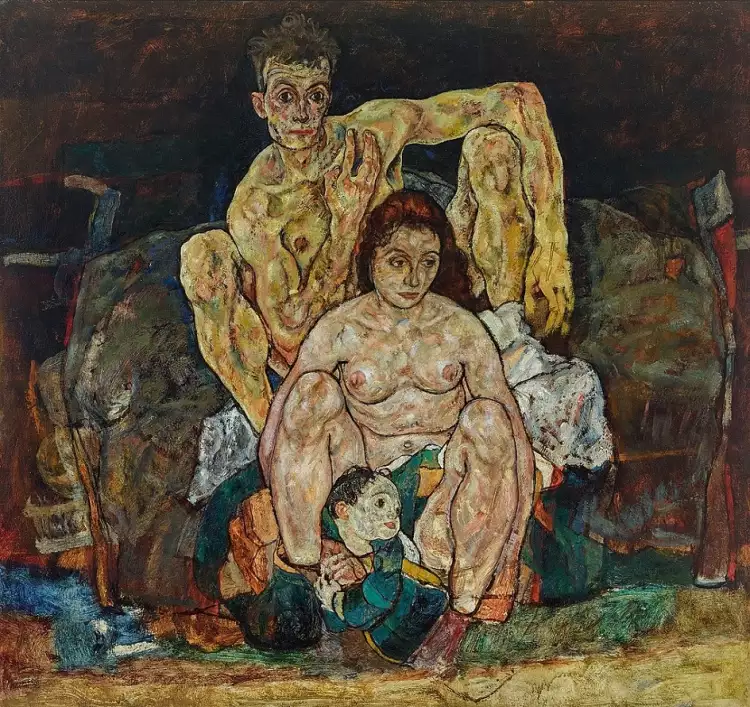 Экспрессионизм. Эгон Шиле. «Семья», 1918 Экспрессионизм. Эгон Шиле. «Семья», 1918