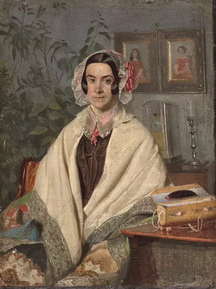 Павел Федотов. Картина «Портрет Ольги Петровны Жданович», 1850 Павел Федотов. Картина «Портрет Ольги Петровны Жданович», 1850